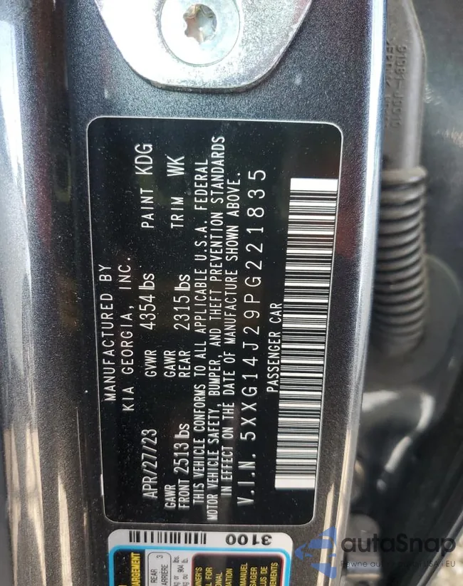 5XXG14J29PG221835: 62723715