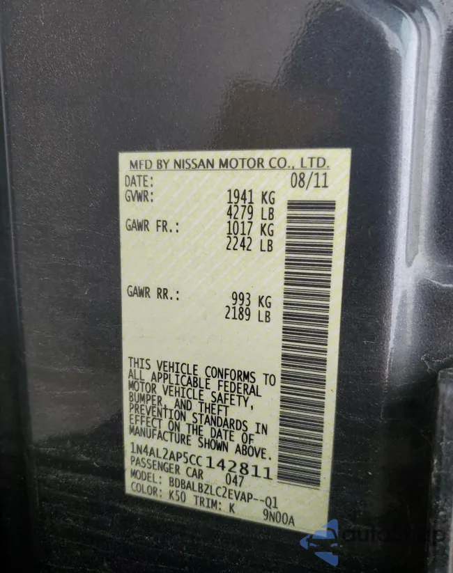 1N4AL2AP5CC142811: 62449594