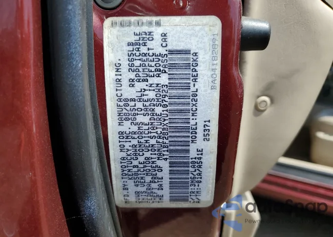 4T1BF28BXYU107923: 61395374