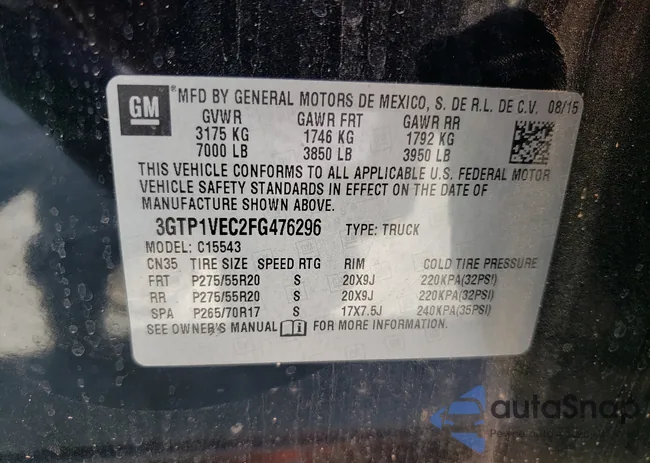 3GTP1VEC2FG476296: 62965224