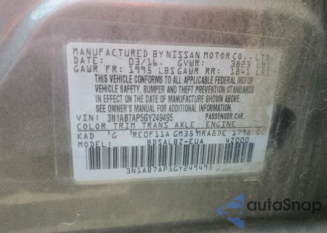 3N1AB7AP5GY249495: 66572745