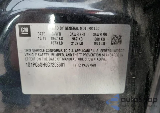 1G1PC5SH6C7203601: 64691585