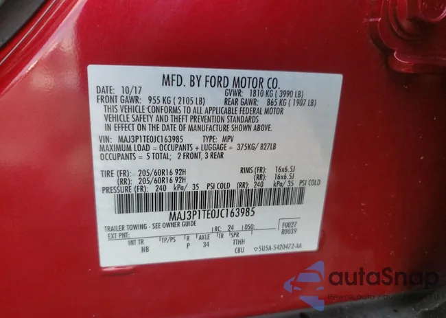 MAJ3P1TE0JC163985: 80923065