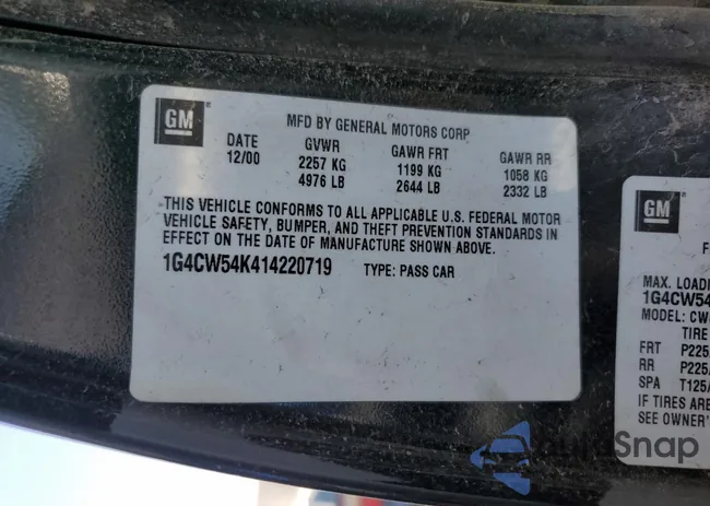 1G4CW54K414220719: 66671925