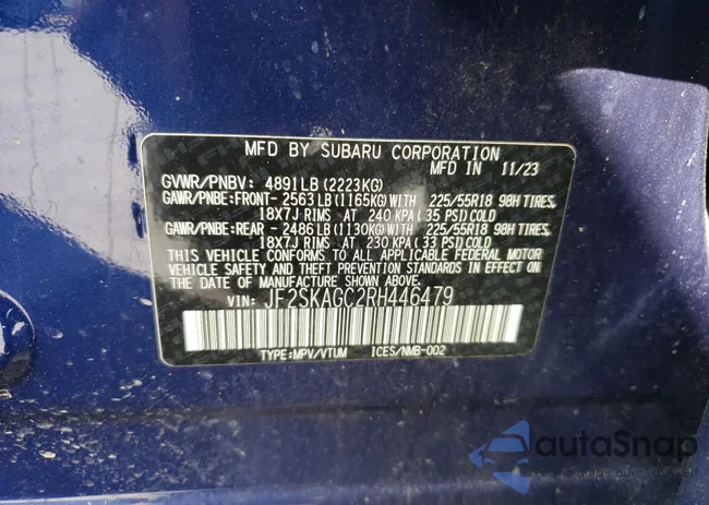 JF2SKAGC2RH446479: 63855815