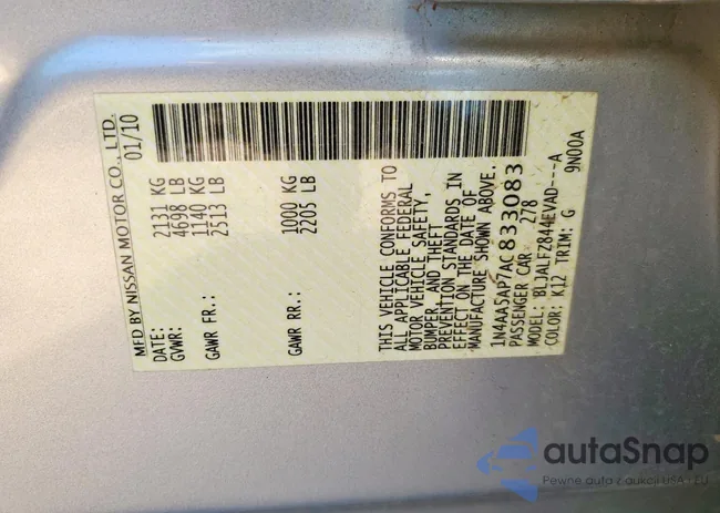 1N4AA5AP7AC833083: 65670965