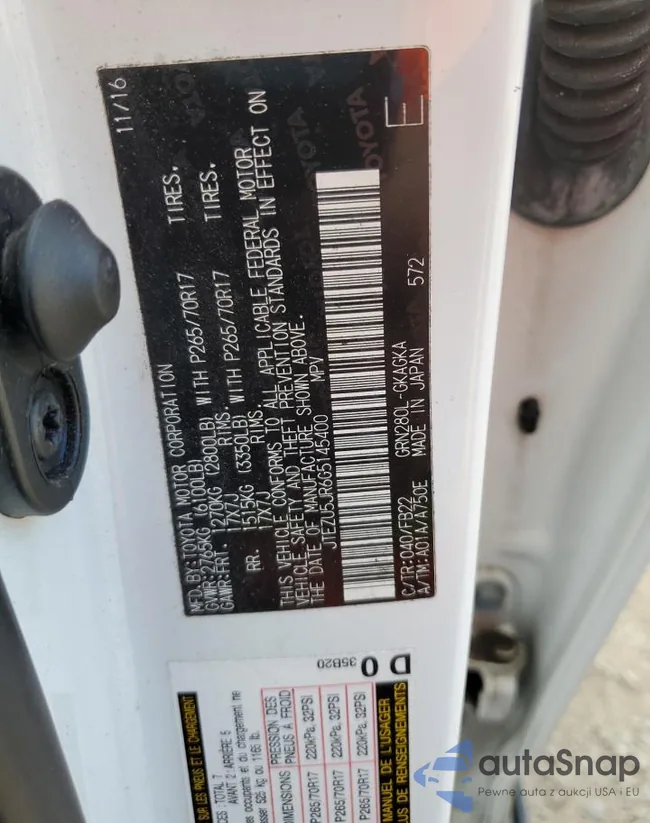 JTEZU5JR6G5145400: 66501215