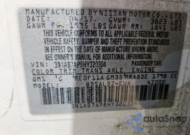 3N1AB7AP8HY320304: 63533545