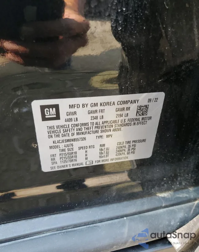 KL4CJESM0NB557326: 64189935