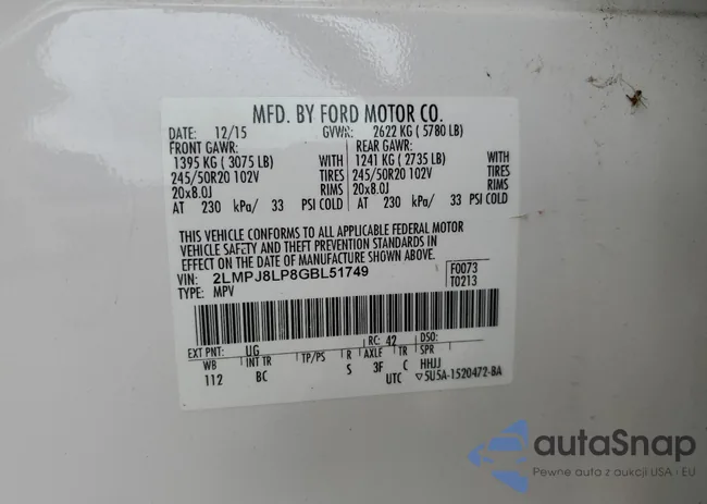 2LMPJ8LP8GBL51749: 61721385