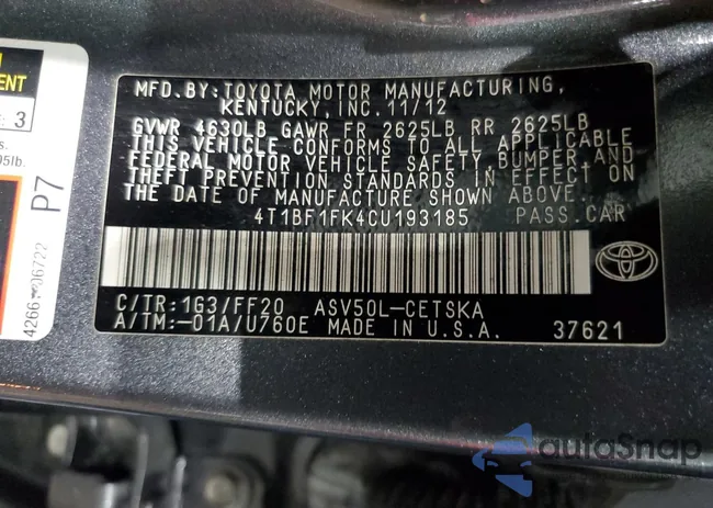 4T1BF1FK4CU193185: 63202895