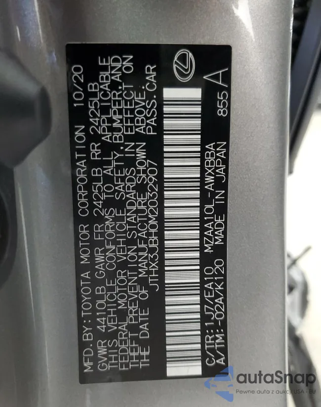 JTHX3JBH0M2032907: 66806595