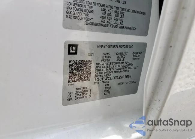 1GCPWCED3LZ261696: 65722415