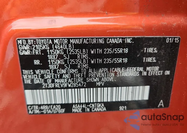 2T3DFREV9FW285472: 65696575