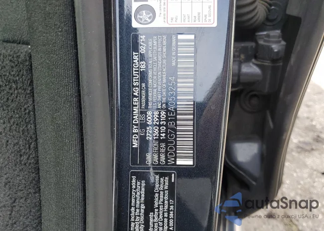 WDDUG7JB1EA053254: 65250595