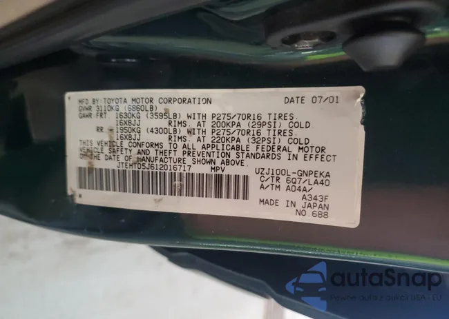 JTEHT05J612016717: 65144405