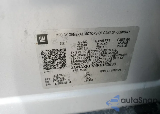 2GNAXKEV4K6163638: 64236495