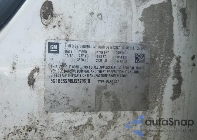 3G1BE6SM8JS570618: 63690245