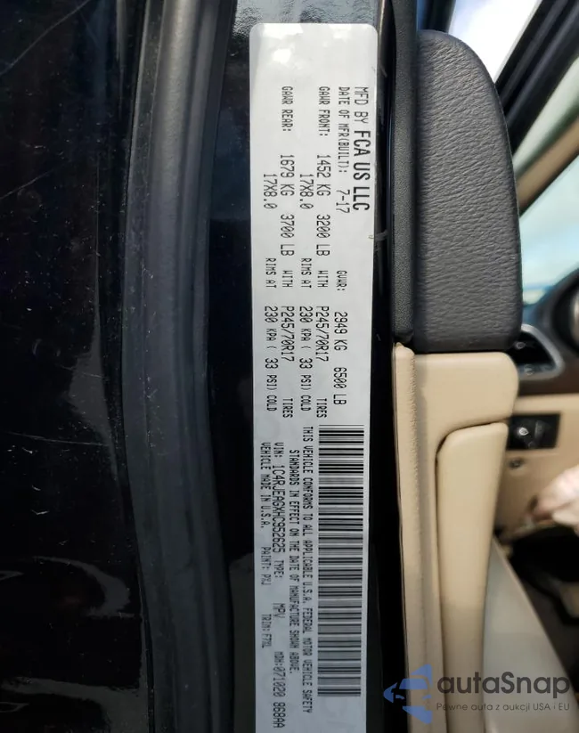 1C4RJEAGXHC952625: 64375565