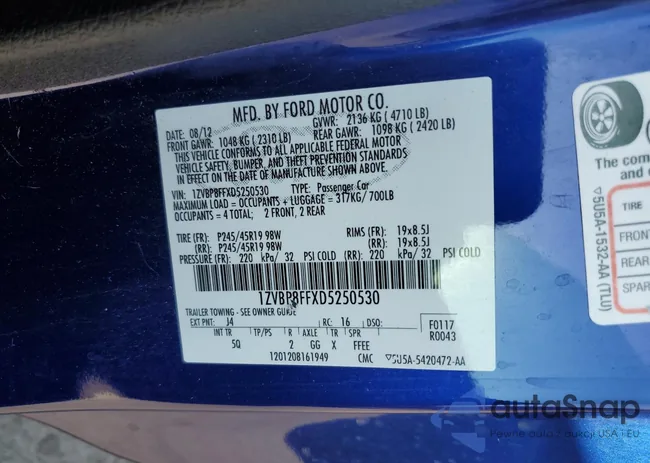 1ZVBP8FFXD5250530: 64355305