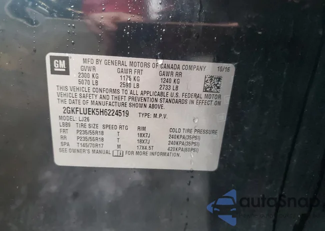 2GKFLUEK5H6224519: 67239275