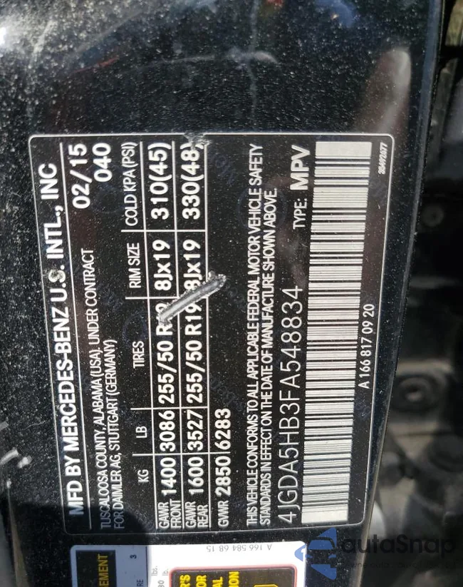 4JGDA5HB3FA548834: 65340075