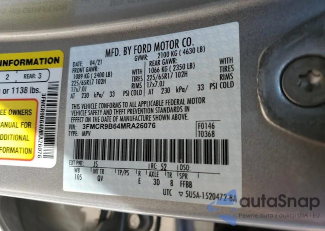 3FMCR9B64MRA26076: 66152075