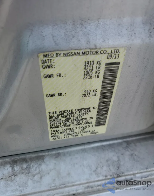 1N4AL3APXEC146653: 66567085