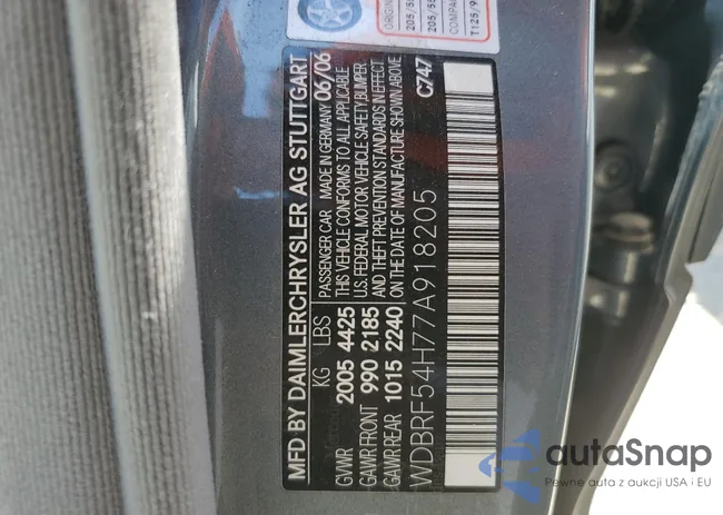 WDBRF54H77A918205: 59161295