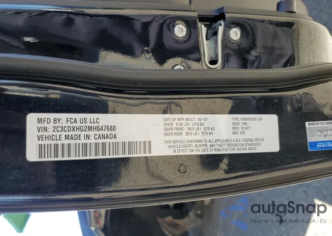 2C3CDXHG2MH647680: 64207325