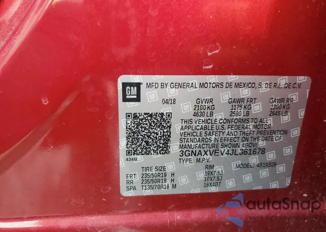 3GNAXVEV4JL361678: 64404505