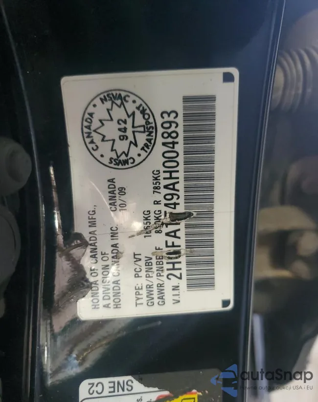 2HGFA1F49AH004893: 65582655