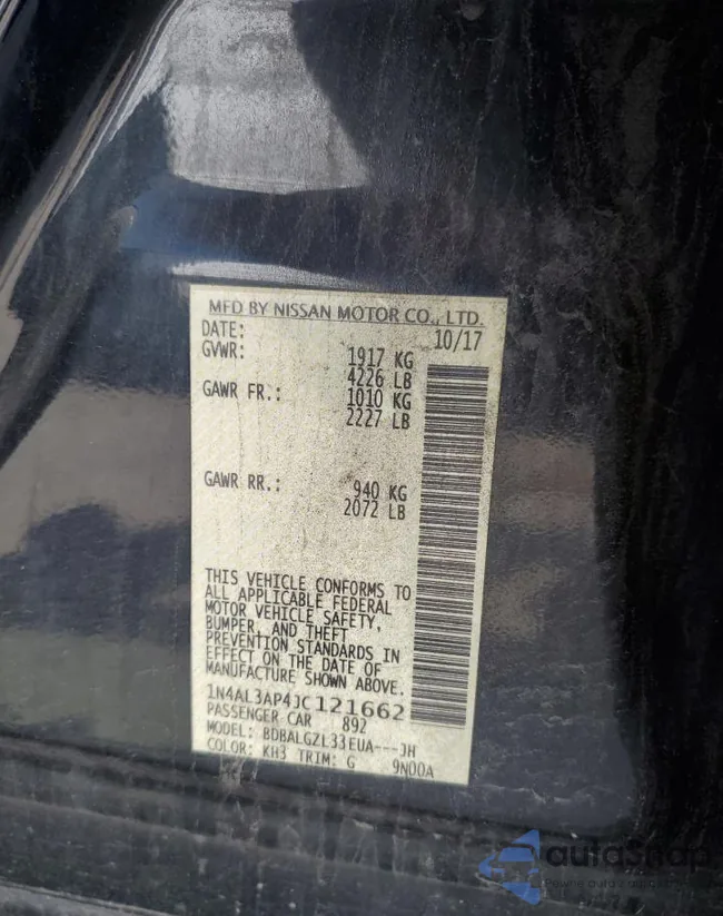 1N4AL3AP4JC121662: 63398395