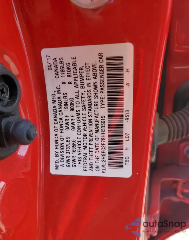 2HGFC2F78HH535619: 64005295