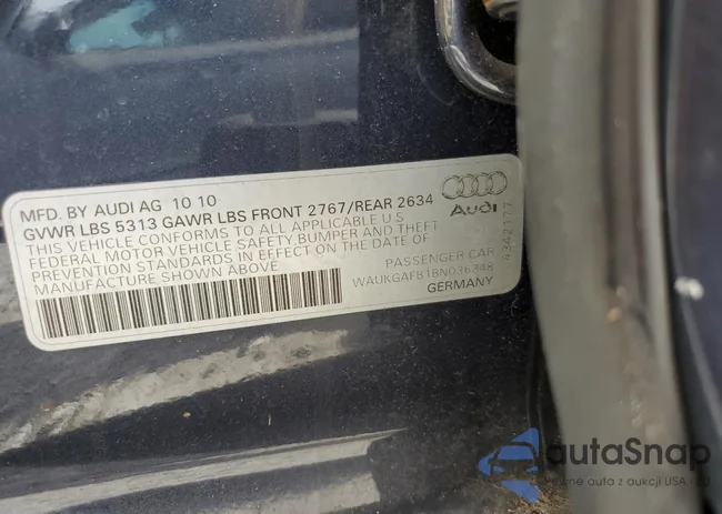 WAUKGAFB1BN036348: 65458605