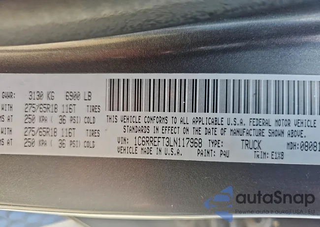 1C6RREFT3LN117968: 64258905