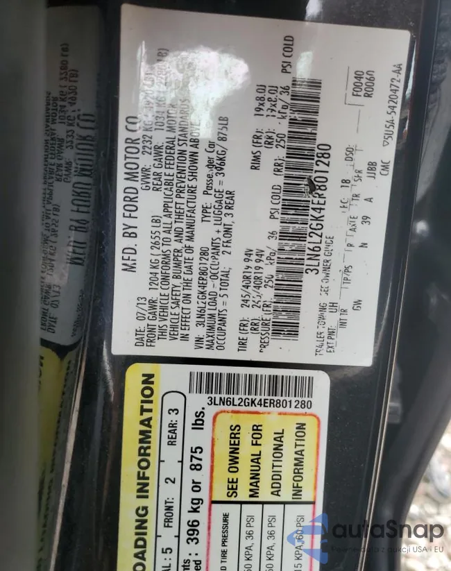 3LN6L2GK4ER801280: 64461025