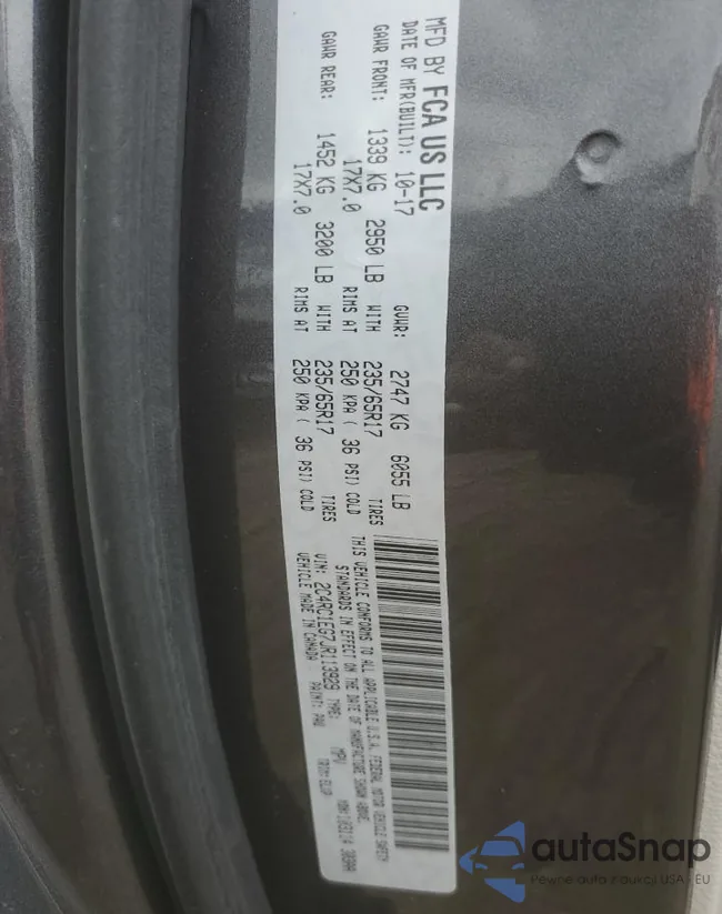 2C4RC1EG7JR113929: 66481675