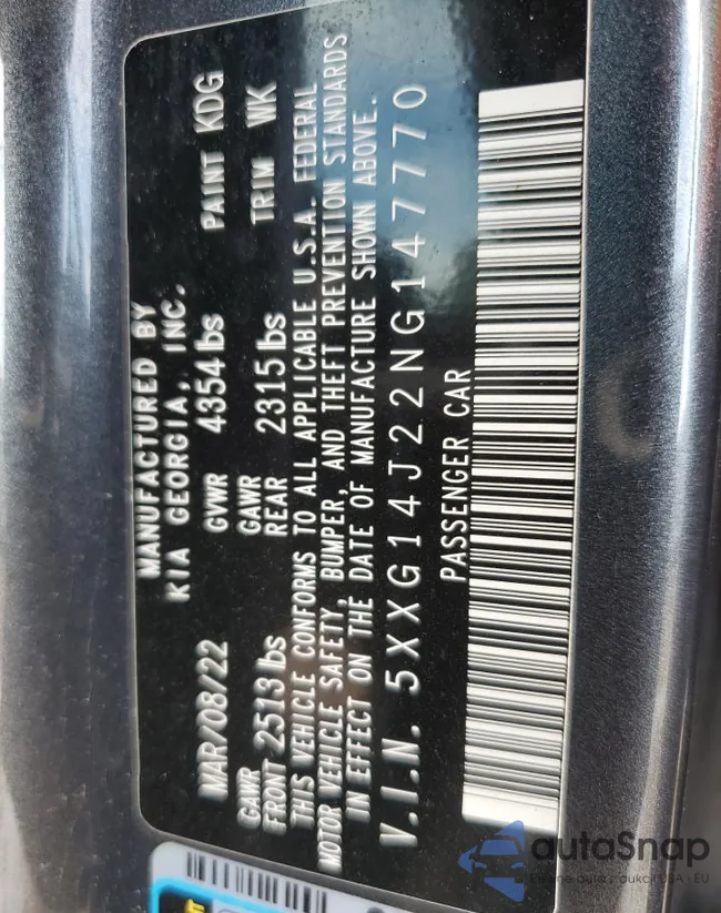 5XXG14J22NG147770: 66850445