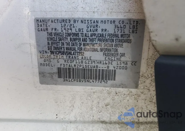 3N1CP5BV5NL477292: 67221675