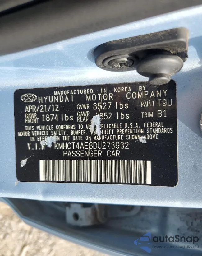 KMHCT4AE8DU273932: 66105135