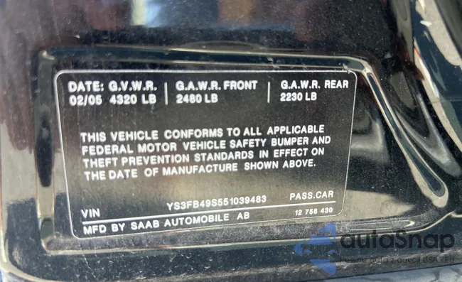 YS3FB49S551039483: 65835245