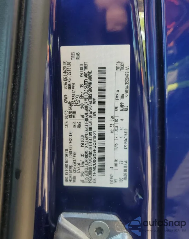 1FMCU0GX9FUC81801: 64596315