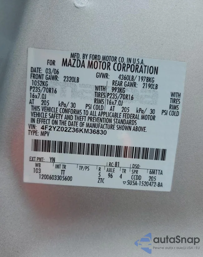 4F2YZ02Z36KM36830: 65039365