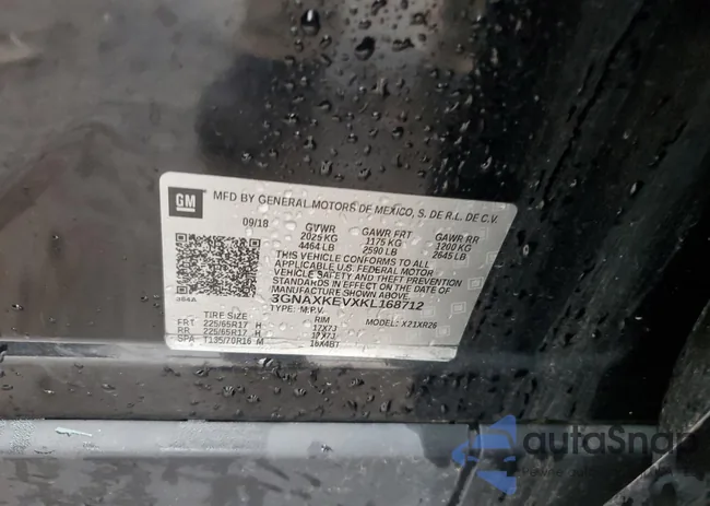 3GNAXKEVXKL168712: 65758855