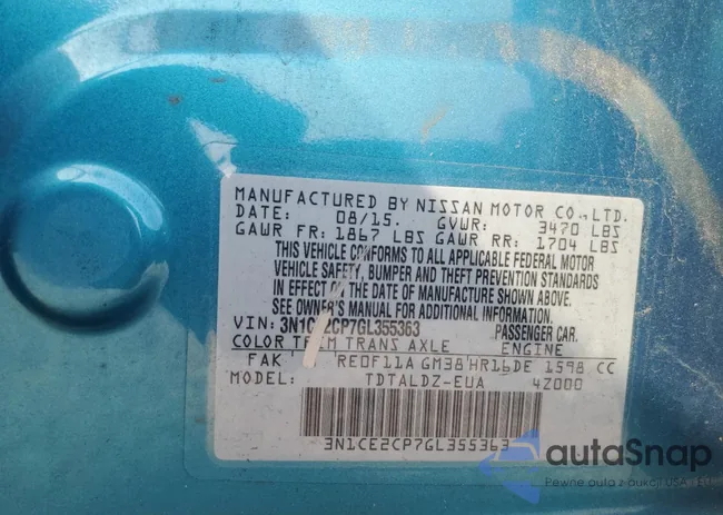 3N1CE2CP7GL355363: 66846985