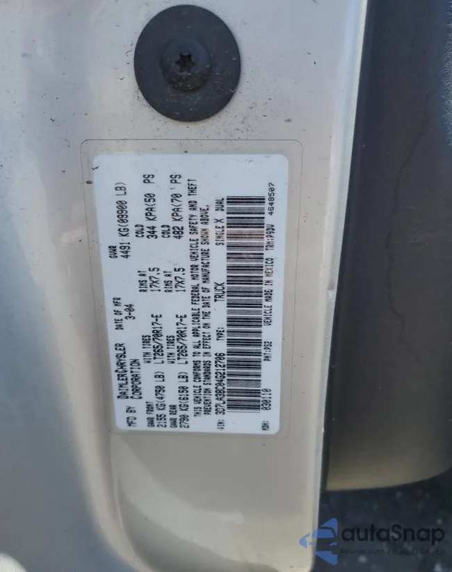 3D7LA38C04G212706: 64260745