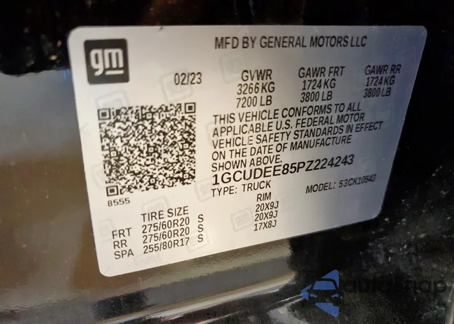 1GCUDEE85PZ224243: 66004055