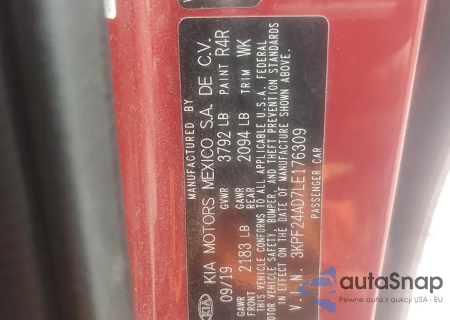 3KPF24AD7LE176309: 64781205