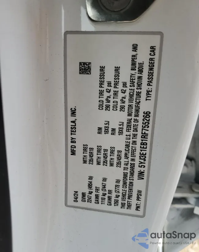 5YJ3E1EB1RF755266: 65043595